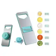 Adjustable Vegetable Cutter Food Slicer Dicer with 6pcs Interchangeable Blades Multifunctional Food Chopper with Hand Guard
