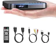 [Desobry] Mini DVD Player HDMI for TV 1080P Multi Region DVD Player with AV Output, USB/TF Card Input, Remote Control, Support PAL/NTSC