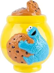 Grupo Erik Sesame Street Cookie Jar With Lid | Biscuit Tin | 20.5 x 21.1 x 26 cm | Sweet Jar | Kitchen Decor | Airtight Food Storage Container | Cookie Monster Toys | Sesame Street Toys