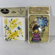 Hallmark Norcross Bridge Table Tallies Tally Card Table Flower Vintage 1960's