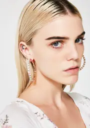 Gold Go Getter Hoop Earrings