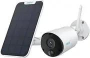 [REOLINK] Wireless Security 3MP Camera Outdoor Rechargeable Solar Battery Powered, Wire-Free 2.4GHz WiFi Cam, Human/Vehicle Smart Detection, Cloud Storage and microSD Socket, Argus Eco+Solar Panel