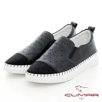 在飛比找Yahoo奇摩購物中心優惠-【CUMAR】排鑽鏤空休閒鞋-黑