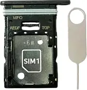 Single Sim Card Tray Slot Holder Micro SD Card Replacement for Samsung Galaxy A54 5G A546U A546U1 A546W A546 Incl Card Ejector pin (Black)