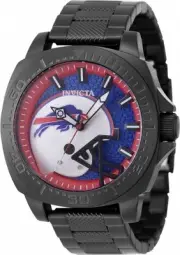 Invicta Men's 47884 NFL Buffalo Bills Quartz 3 Hand Blue, Red Dial Watch