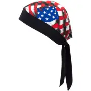 Schampa & Dirt Skins Z-Wraps Stretch Headwrap American Flag (OSFA, Red American