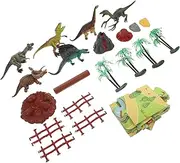 KOMBIUDA 1 Set Funny Dinosaur Playset Simulation Dinosaur Models Carpet Game Mat for Imaginative Play Safe for Decoration Creative Learning Activities