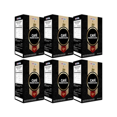 6x Edmark Cafe Power Ganoderma Black Coffee, Sugar Free Gourmet Reishi Mushroom