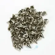100 Pieces DIY Punk Rock Silver Tone Cone Studs Spikes For Shoes Bags Decoration