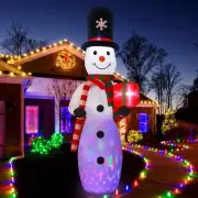 10FT Christmas Inflatables Outdoor Decorations, Giant Inflatable Snowman Hold...