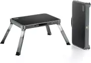Step Stool Folding 3-Level Height-Adjustable Stool with Anti-Slip Platform, Port