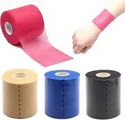 4 Rolls Foam Underwrap Bandage, 4 Colors Pre-Wrap Sports Tape, Cohesive Bandage Compression Bandage Athletic Foam Tape Sports for Athletic Elbow Knees Ankles, Latex Free,Wrists