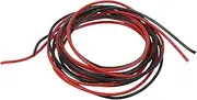 X AUTOHAUX 1 Set 20AWG Universal Ground Wire Car Radio, Automotive, Car Speakers Power Wire Fully Insulated& Soft Touch Jacket TC Black,Red 5FT Black+5FT Red