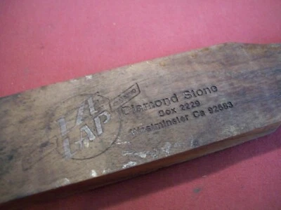 EZE-LAP Diamond Sharpening Stone Mounted on Wood, NOS