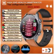heart rate blood pressure lipids uric acid oxygen ECG+PPG blue smart watch 107