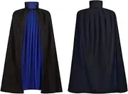 yolsun Black&Red Reversible Cape for Adult, Halloween Costume Witch Vampire Cape Costume