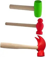BCOATH 3Pcs Small Hammer for Lightweight Mallet Tools for Pretend Play Enhances Hand Eye Coordination Safe for Ages Fun Hitting Activity
