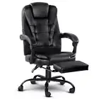 Artiss Electric Massage Office Chairs Recliner Computer Gaming Seat Footrest Bla