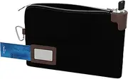 TECHFROG Waterproof Cash Bag with Zipper and Key Lock, 2 Keys. Protect Passport, Cash, Credit Cards. 11.7 X 8.3 Inch Canvas ID Bag, Portable Travel Security Wallet (30)