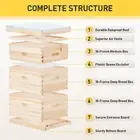 Wooden Beekeeping Honey Bee hive Hous 30 Frames Beehive Box Flat Pack W/ Mesh