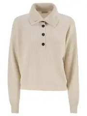 Brunello Cucinelli Lurex Detailed Jumper S,M Nude