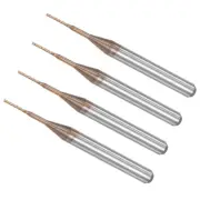 4pcs 3.175mm Shank 0.6mm Left Hand Ti-Coated Corn End Mill CNC Router Bit