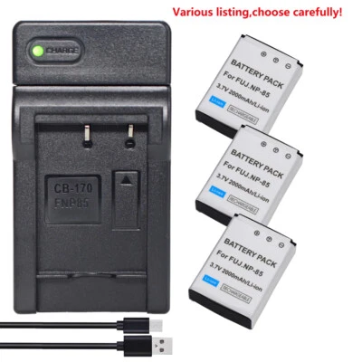 FNP-85 NP-85 NP-170 Battery or charger for Fujifilm SL Series Toshiba X200 X400