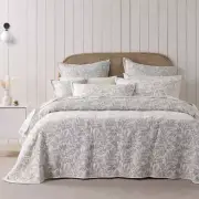 NNEDSZ Bianca Ameila Stone Jacquard Quilted Foliage Bedspread Set Single