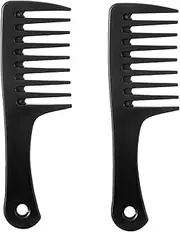 Mini Wide Tooth Comb,Small Travel Purse Hair Detangling Comb 2 Pcs Wide Teeth Pocket Comb Portable Care Handgrip Comb Shower Comb for Men Women - Best Styling Comb for Curly,Wet,Dry,Long Hair