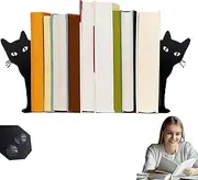 FeBohao Book Ends Peeping Cat Metal Bookends Bookshelf Decorative Books Cute Cat Fashion Style Book Stand Home Office Desk Bookshelf Decor Cat Lover Gifts