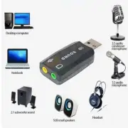 Stereo Headset 5.1 USB To 3.5mm Headphone Jack 3D Mic neu. Adapter HOT