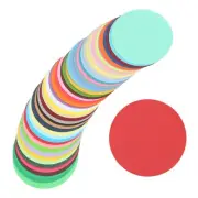 50 Pack Round Cutouts Paper Bulletin Board Decorations Multi-Color 3.4x3.4"