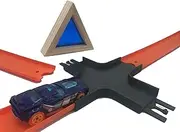TrackSmith - 1 x 4 Way Intersection Compatible with Race Track for Kids