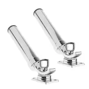 2x Boat Fishing Rod Holder Adjustable Fishing Rod Holder Boat Rod Holder Silver