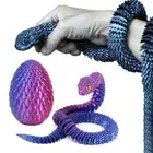 Rotatable 3D Printed Articulated Snake Egg Set Home Decor