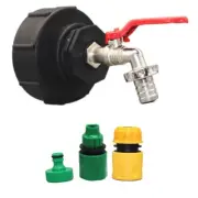 IBC Outlet Tap Adapter with 34inch Alloy Ball Valve and Quick Plug System