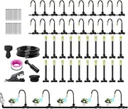 Garden Irrigation System - Plant Irrigation System Outdoor Kit,Gardening Accessories Automatic with Tubing Hose Adjustable Nozzle, Water Sprinkler for Lawn Patio Misting