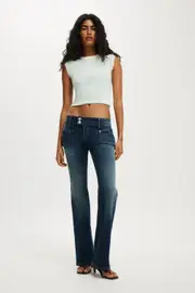 [Cotton On Women] Cotton On Women - Low Rise Bootcut Jean - Stitch radar blue 16 STITCH RADAR BLUE