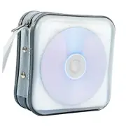 CD Case, 40 Capacity CD DVD Case Wallet Holder Portable Disc VCD Heavy White