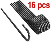 16 - 16” Ground Rebar Stakes Heavy Duty J Hook Ground Anchors Curved Steel Tent