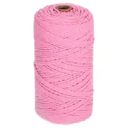 Natural Macrame Cord 2mm x 219 Yards Cotton Macrame Rope, Deep Pink