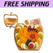 Exotic Dried Fruit & Wooden Tray Gift Set for Birthdays, Sympathy, and More