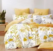 SLEEPBELLA Duvet Cover King Size, 600 Thread Count Cotton Grey Branches and