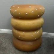 Bagel Stool Tiktok Table Side New Brand Ships Home Viral Hand Now Goods Sesame U