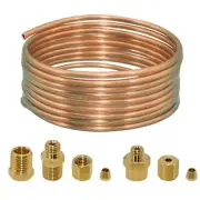 72'' Oil Pressure Gauge Tubing Kit, Set of Copper Tube and Threaded Parts,