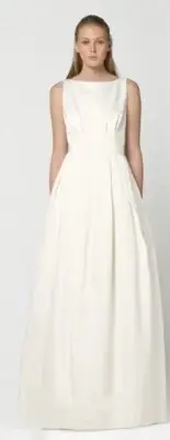 New MAX MARA Bridal Line Wedding Dress INTENSO - Faux silk- Ivory - Ital 42 & 44