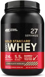Gold Standard 100% Whey Protein Powder, Chocolate Hazelnut, 907G