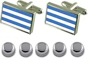 [Select Gifts] Shirt Dress Studs Tallinn City Estonia Flag Cufflinks