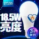 億光 1入組 18.5W LED超節能Plus燈泡 BSMI 節能標章(白光/黃光)