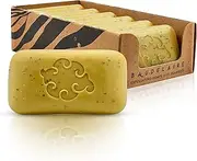 Baudelaire Exfoliating Sea Loofah Bar Soap - Triple Milled with 100% Natural Fragrance, 2% Seaweed and Sustainable Palm Oil (6 Individually Wrapped Bars)